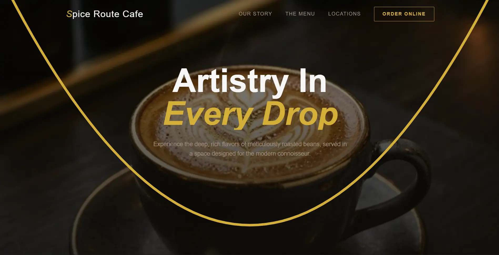 Spice Route Cafe - Vibrant Local Cafe Website